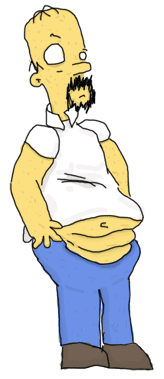 Not an example of a good monitor Ugly Homer Simpson parody